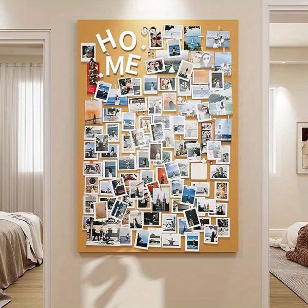 JIUSHI Technologyshop | Easy-Install Self-Adhesive Felt Photo Wall Sticker - Contemporary Rectangular Display Board for Living Room & Bedroom Decor, No-Drill Fabric Frameless Picture Hanging Solution