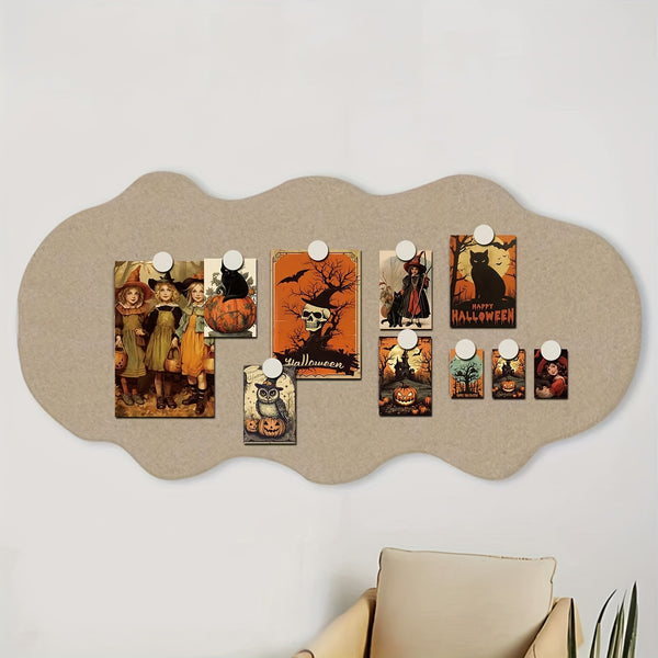 JIUSHI Technologyshop | Special-Shaped Felt Board Photo Wall Self-Adhesive Punch-Free Display Board Cork Background Board Cultural Wall Personality Decoration (Send Picture Nail) 15.75*31.5inch