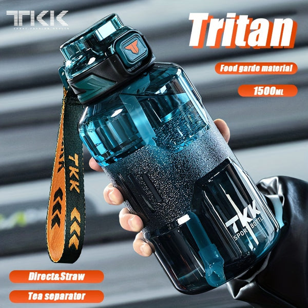 JIUSHI technology shop | TKK Sports Water Bottle with Filter & Straw - Large Capacity BPA-Free Cup for Outdoor and Gym Use, Stay Hydrated and Refreshed on the Go