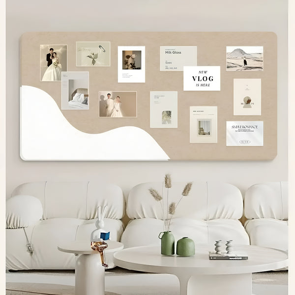 JIUSHI Technologyshop | Wave Edge Decorative Felt Photo Wall \u002F Felt Bulletin Board - Durable Material, No Electricity Needed